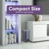 imageSuperio Slim Trash Can with Foot Pedal  25 Gallon StepOn Trash Can Garbage Can Small Trash Can for Bathroom Kitchen Office Patio or Backyard  Onyx Grey4 Gallon