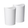 imageSuperio Small Bathroom Trash Can with Lid Modern Grey Mini Waste Bin with Swing Lid 1 12 Gallon 6 Liter Plastic Garbage Can for Kitchen Bathroom Bedroom Office Under Desk 2 GreyWhite