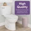 imageSuperio Small Bathroom Trash Can with Lid Modern Grey Mini Waste Bin with Swing Lid 1 12 Gallon 6 Liter Plastic Garbage Can for Kitchen Bathroom Bedroom Office Under Desk 2 GreyTaupe