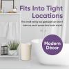 imageSuperio Small Bathroom Trash Can with Lid Modern Grey Mini Waste Bin with Swing Lid 1 12 Gallon 6 Liter Plastic Garbage Can for Kitchen Bathroom Bedroom Office Under Desk 2 GreyEcohome