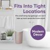 imageSuperio Small Bathroom Trash Can with Lid Modern Grey Mini Waste Bin with Swing Lid 1 12 Gallon 6 Liter Plastic Garbage Can for Kitchen Bathroom Bedroom Office Under Desk 2 GreyTaupe