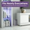 imageSuperio Small Bathroom Trash Can with Lid Modern Grey Mini Waste Bin with Swing Lid 1 12 Gallon 6 Liter Plastic Garbage Can for Kitchen Bathroom Bedroom Office Under Desk 2 GreyGrey