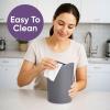 imageSuperio Small Bathroom Trash Can with Lid Modern Grey Mini Waste Bin with Swing Lid 1 12 Gallon 6 Liter Plastic Garbage Can for Kitchen Bathroom Bedroom Office Under Desk 2 GreyGrey