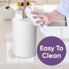 imageSuperio Small Bathroom Trash Can with Lid Modern Grey Mini Waste Bin with Swing Lid 1 12 Gallon 6 Liter Plastic Garbage Can for Kitchen Bathroom Bedroom Office Under Desk 2 GreyWhite