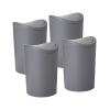 imageSuperio Small Bathroom Trash Can with Lid Modern Grey Mini Waste Bin with Swing Lid 1 12 Gallon 6 Liter Plastic Garbage Can for Kitchen Bathroom Bedroom Office Under Desk 2 GreyGrey