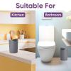 imageSuperio Small Bathroom Trash Can with Lid Modern Grey Mini Waste Bin with Swing Lid 1 12 Gallon 6 Liter Plastic Garbage Can for Kitchen Bathroom Bedroom Office Under Desk 2 GreyGrey