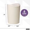 imageSuperio Small Bathroom Trash Can with Lid Modern Grey Mini Waste Bin with Swing Lid 1 12 Gallon 6 Liter Plastic Garbage Can for Kitchen Bathroom Bedroom Office Under Desk 2 GreyEcohome
