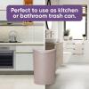 imageSuperio Small Bathroom Trash Can with Lid Modern Mini Waste Bin with Swing Lid 1 12 Gallon 6 Liter Plastic Garbage Can for Kitchen Bathroom Bedroom Office Under Desk 2 TaupeTaupe