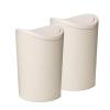 imageSuperio Small Bathroom Trash Can with Lid Modern Mini Waste Bin with Swing Lid 1 12 Gallon 6 Liter Plastic Garbage Can for Kitchen Bathroom Bedroom Office Under Desk 2 TaupeEcohome