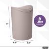 imageSuperio Small Bathroom Trash Can with Lid Modern Mini Waste Bin with Swing Lid 1 12 Gallon 6 Liter Plastic Garbage Can for Kitchen Bathroom Bedroom Office Under Desk 2 TaupeTaupe