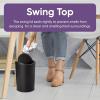 imageSuperio Small Bathroom Trash Can with Lid Modern Mini Waste Bin with Swing Lid 1 12 Gallon 6 Liter Plastic Garbage Can for Kitchen Bathroom Bedroom Office Under Desk 2 TaupeBlack