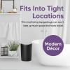 imageSuperio Small Bathroom Trash Can with Lid Modern Mini Waste Bin with Swing Lid 1 12 Gallon 6 Liter Plastic Garbage Can for Kitchen Bathroom Bedroom Office Under Desk 2 TaupeBlack