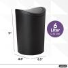 imageSuperio Small Bathroom Trash Can with Lid Modern Mini Waste Bin with Swing Lid 1 12 Gallon 6 Liter Plastic Garbage Can for Kitchen Bathroom Bedroom Office Under Desk 2 TaupeBlack