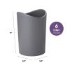 imageSuperio Small Bathroom Trash Can with Lid Modern Mini Waste Bin with Swing Lid 1 12 Gallon 6 Liter Plastic Garbage Can for Kitchen Bathroom Bedroom Office Under Desk 2 TaupeGrey