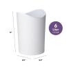 imageSuperio Small Bathroom Trash Can with Lid Modern Mini Waste Bin with Swing Lid 1 12 Gallon 6 Liter Plastic Garbage Can for Kitchen Bathroom Bedroom Office Under Desk 2 TaupeWhite