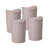 imageSuperio Small Bathroom Trash Can with Lid Modern Mini Waste Bin with Swing Lid 1 12 Gallon 6 Liter Plastic Garbage Can for Kitchen Bathroom Bedroom Office Under Desk 2 TaupeTaupe