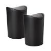 imageSuperio Small Bathroom Trash Can with Lid Modern Mini Waste Bin with Swing Lid 1 12 Gallon 6 Liter Plastic Garbage Can for Kitchen Bathroom Bedroom Office Under Desk 2 TaupeBlack