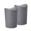 imageSuperio Small Bathroom Trash Can with Lid Modern Mini Waste Bin with Swing Lid 1 12 Gallon 6 Liter Plastic Garbage Can for Kitchen Bathroom Bedroom Office Under Desk 2 TaupeGrey