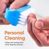 imageSuperio Stiff Nail Brush with Handle 3 Pack Fingernail Scrub Cleaning Brushes for Toes and Nails AllPurpose Cleaning Brush for Home Kitchen Work6 Pack BlueGrey