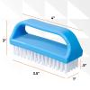 imageSuperio Stiff Nail Brush with Handle 3 Pack Fingernail Scrub Cleaning Brushes for Toes and Nails AllPurpose Cleaning Brush for Home Kitchen Work6 Pack BlueGrey