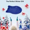 imageSuperio Toboggan Snow Sled 37 Plastic Slider for Kids and Adults Heavy Duty Sled for 1 Rider with Pull Ropes for Downhill Sledding Winter Outdoor SportsBlue