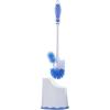 imageSuperio Toilet Bowl Brush and Holder with Under Rim Cleaner for Bathroom Toilet Brush and Caddy with Non Scratch Bristles and Under Rim Lip Brush White and Blue 2 Pack
