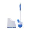 imageSuperio Toilet Brush and HolderToilet Bowl Cleaning System with Scrubbing Wand Under Rim Lip Brush and Storage Caddy for Bathroom White and Blue