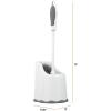 imageSuperio Toilet Brush with Holder Grey Comfort Grip Matching Caddy Clean Bathroom Heavy Duty Toilet Brush 2Pack1