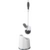 imageSuperio Toilet Brush with Holder Grey Comfort Grip Matching Caddy Clean Bathroom Heavy Duty Toilet Brush 2Pack2