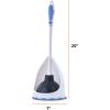 imageSuperio Toilet Brush with Lip and Plunger Set Bathroom Bowl Brush with Pan and Plunger Blue