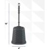 imageSuperio Wicker Bathroom Accessories Set  6qt Step On Trash Can and Toilet Brush with Holder Combo  Matching Toilet Set BasketWeave Design Modern Slim Trash Can for Bathroom 2 Pack Grey