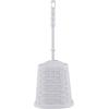 imageSuperio Wicker Bathroom Accessories Set  6qt Step On Trash Can and Toilet Brush with Holder Combo  Matching Toilet Set BasketWeave Design Modern Slim Trash Can for Bathroom 2 Pack White Smoke