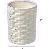 imageSuperio Wicker Plastic Bathroom Accessories Decorative Woven Style Bathroom Set Soap Dish Dispenser Tumbler Toothbrush Holder