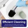 imageToilet Brush Cleaner and Holder White 2 Pack Toilet Bowl Cleaner Brush with Scrubbing Wand Brush and Storage Caddy for Easy Bathroom CleaningGray