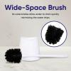 imageToilet Brush Cleaner and Holder White 2 Pack Toilet Bowl Cleaner Brush with Scrubbing Wand Brush and Storage Caddy for Easy Bathroom CleaningWhite