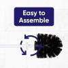 imageToilet Brush Cleaner and Holder White 2 Pack Toilet Bowl Cleaner Brush with Scrubbing Wand Brush and Storage Caddy for Easy Bathroom CleaningWhite
