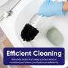 imageToilet Brush Cleaner and Holder White 2 Pack Toilet Bowl Cleaner Brush with Scrubbing Wand Brush and Storage Caddy for Easy Bathroom CleaningWhite