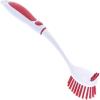 imageDish Washing Scrubber Vegetable Brush  Blue  White 2 Sided Bristles  Long Handle With Rubber Grip Non Scratch Kitchen and Bath Cleaning By SuperioRed