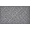 imageFront Door Mat 18quot x 30quot IndoorOutdoor Rubber Mat for Entrance Easy Clean Doormat Entryway Rug NonSlip Doormat Waterproof Low Pile Crosshatch Doormat for Patio Garage NaturalGrey