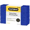 imageScouring Pad NonScratching Scrubber NonScratch Cleaning Scrub Pads Heavy Duty Scouring Pad Reusable Kitchen Scrubbing Pad Pack of 3 Blue by SuperioBlue