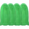 imageSuperio 46quot Toboggan Snow Sleds for Kids and Adults 4 Pack Heavy Duty Plastic Open Back Sliders with Handles and Hole for Pull Ropes Ropes ExcludedGreen