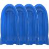 imageSuperio 46quot Toboggan Snow Sleds for Kids and Adults 4 Pack Heavy Duty Plastic Open Back Sliders with Handles and Hole for Pull Ropes Ropes ExcludedBlue