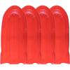 imageSuperio 46quot Toboggan Snow Sleds for Kids and Adults 4 Pack Heavy Duty Plastic Open Back Sliders with Handles and Hole for Pull Ropes Ropes ExcludedRed
