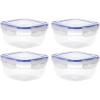 imageSuperio Airtight Food Storage Containers with Leakproof Lids 4 Pack 10 Cup 80 Oz BPA Free Sealed Containers Microwave Dishwasher and Freezer Safe 25 QuartClear