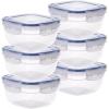 imageSuperio Airtight Food Storage Containers with Leakproof Lids 6 Pack 128 oz Clear