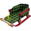 imageSuperio Children Wooden Sled Snow Sled for Toddlers Kids Sleigh with Pull Ropes and Cushion Baby SledSled with Green Cushion