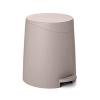 imageSuperio Mini Bathroom Trash Can with Lid 3 Liter Plastic Waste Bin 075 Gallon Modern Flat Lid Step On Trash Can with Foot Pedal for Bathroom Bedroom Office Under Desk Soft Close TaupeTaupe