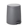 imageSuperio Mini Bathroom Trash Can with Lid 3 Liter Plastic Waste Bin 075 Gallon Modern Flat Lid Step On Trash Can with Foot Pedal for Bathroom Bedroom Office Under Desk Soft Close TaupeGray