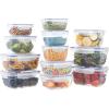 imageSuperio Plastic Food Storage Container Set BPA Free Sealed Containers with Airtight Lids for Pnatry Cupboard and Fridge Microwave and Dishwasher Safe 5 Pack9 Pack