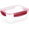 imageSuperio Plastic Food Storage Container with Airtight Lid 48 Oz BPA Free Leakproof Stackable Microwave Dishwasher and Freezer Safe YellowRed